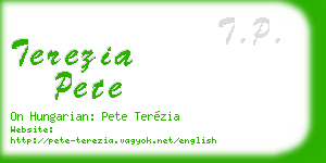 terezia pete business card
